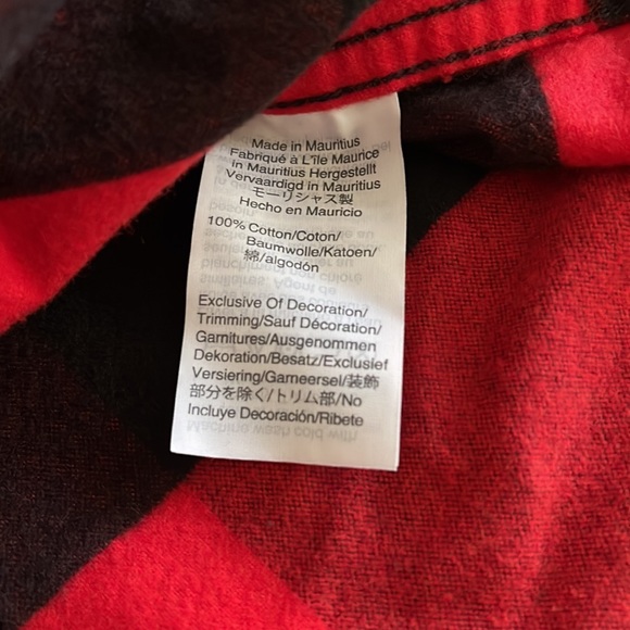 New Boys CrewCuts ( J. Crew) Flannel Button up Size 6-7 - Picture 9 of 9